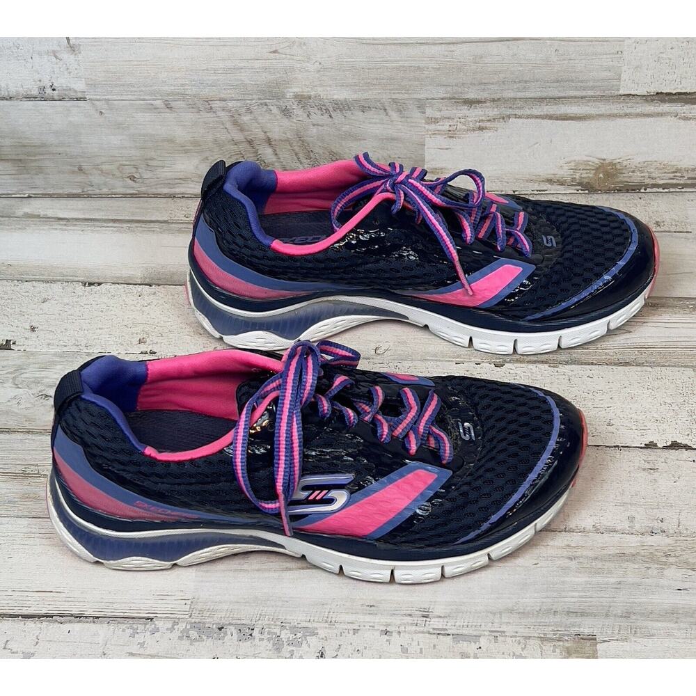 Skechers sn 12145 Sport Women's Infusion Fashion Sneaker Sz 7 Pink Blue - Picture 5 of 7